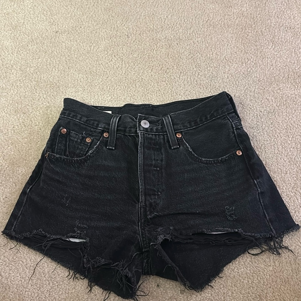 Levi's 501 Black Jean Shorts